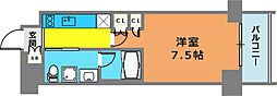 LaSante桜新町 1Kの間取図画像
