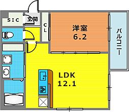 LiveFlat学芸大学 1LDKの間取図画像