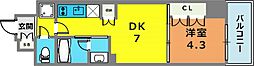 Brilliaist池尻大橋 1DKの間取図画像