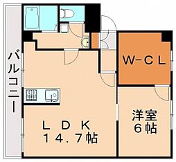 寿ビル 1LDKの間取図画像