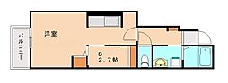 J・サクレ葛原2 ワンルームの間取図画像