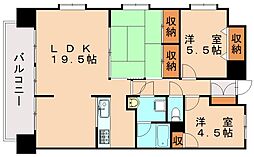 クラブハウス企救丘 3LDKの間取図画像