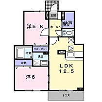 山口県宇部市恩田町３丁目2-14（賃貸アパート2LDK・1階・57.01㎡） その2