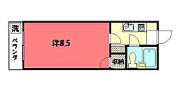 ホワイトリバー千栄 1Kの間取図画像