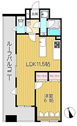 アルシオン経堂 1LDKの間取図画像
