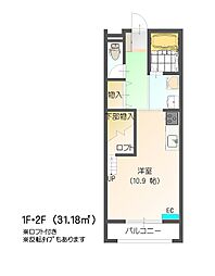 すまいる5 ワンルームの間取図画像