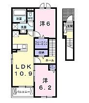 シエロアスールI 205 ｜ 大分県中津市大字田尻（賃貸アパート2LDK・2階・58.57㎡） その2