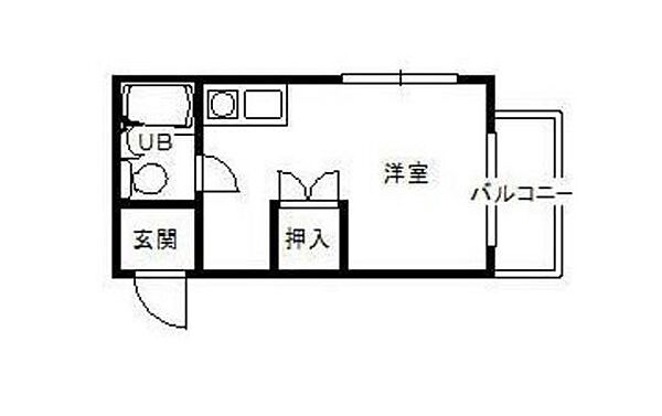 広島県広島市中区白島中町(賃貸マンション1R・2階・16.00㎡)の写真 その2