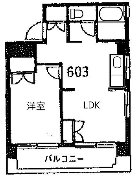 三幸第3マンション 603｜千葉県千葉市中央区南町２丁目(賃貸マンション1LDK・6階・34.00㎡)の写真 その2