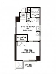 南町コーポビアネーズ 1DKの間取図画像