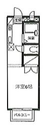 ピア樹-2 ワンルームの間取図画像
