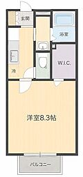 ソレジオ・ソガ 1Kの間取図画像