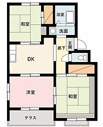 フォレスト2 3DKの間取図画像
