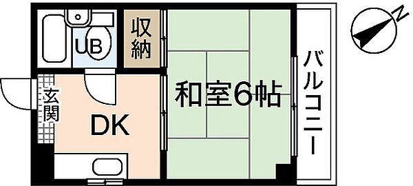 サンコーポ楠木 ｜広島県広島市西区楠木町3丁目(賃貸マンション1K・3階・19.53㎡)の写真 その2