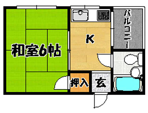 大阪府大阪市東淀川区豊里2丁目(賃貸マンション1K・2階・19.00㎡)の写真 その2