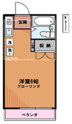 メイプルタウン吉野A ワンルームの間取図画像