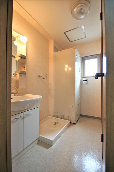 画像19:洗面所には洗面化粧台・洗濯機置き場があります。