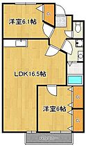 ボヌール守恒II  ｜ 福岡県北九州市小倉南区山手3丁目（賃貸アパート2LDK・2階・70.02㎡） その2