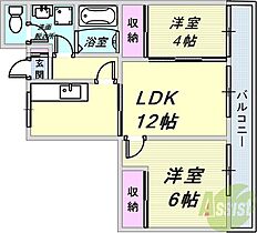 昭和レジデンス 202 ｜ 兵庫県神戸市兵庫区矢部町38-16（賃貸マンション2LDK・2階・53.22㎡） その2