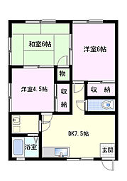 サンクリークス 3DKの間取図画像