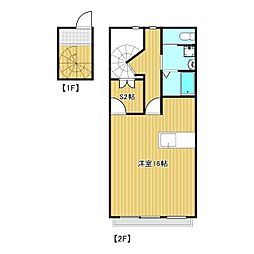 プリムヴェール ワンルームの間取図画像