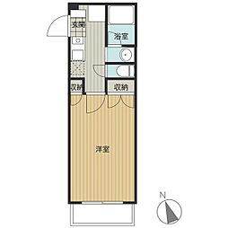 カサブリック 1Kの間取図画像