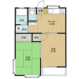 シュティーア1 2DKの間取図画像