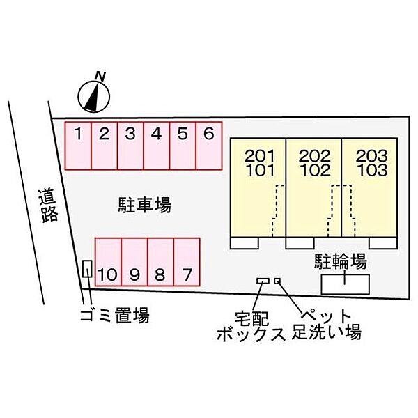 アルドール 201｜茨城県土浦市右籾(賃貸アパート2LDK・2階・59.58㎡)の写真 その2