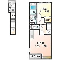 Prendre（プランドール） 203 ｜ 茨城県土浦市真鍋2丁目（賃貸アパート1LDK・2階・41.87㎡） その2