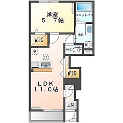 コンフォール　Ｋ 1階1LDKの間取り