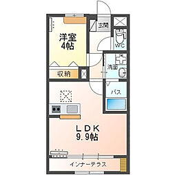 infield D 1LDKの間取図画像
