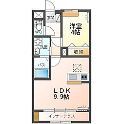 infield D 1LDKの間取図画像