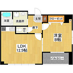 ラ・メゾン桜町 1LDKの間取図画像
