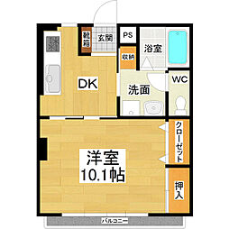 アーティスメゾン 1DKの間取図画像