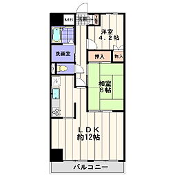 ロイヤルコート和光 2LDKの間取図画像