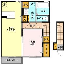 ラ・メール 1LDKの間取図画像