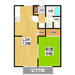 サンライフヤマグチ 1LDKの間取図画像