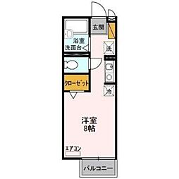 レジデンス西根 ワンルームの間取図画像