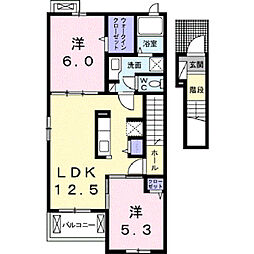 マーベラスA 2LDKの間取図画像