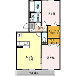 グラン・コンフォール 2LDKの間取図画像