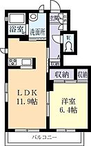 エーデル小松IIIＡ 0103 ｜ 茨城県土浦市小松3丁目（賃貸アパート1LDK・1階・45.82㎡） その2