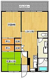 フロンティア西諫早2棟 2LDKの間取図画像