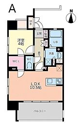 フロンティアききつ2 1LDKの間取図画像
