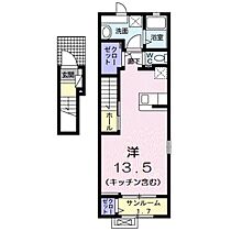 ニューバンブスV 201 ｜ 富山県富山市一本木（賃貸アパート1R・2階・40.74㎡） その2