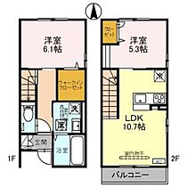 Cherry side(チェリーサイド) 103 ｜ 富山県富山市清水町1丁目（賃貸アパート2LDK・1階・58.93㎡） その2