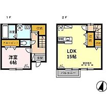 グランモア上冨居II 102 ｜ 富山県富山市上冨居2丁目（賃貸アパート1LDK・1階・58.52㎡） その2