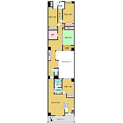 アパガーデンハイツ富山駅前東館 4SLDKの間取図画像