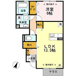 グランツA 1LDKの間取図画像