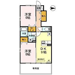 ララ 2DKの間取図画像