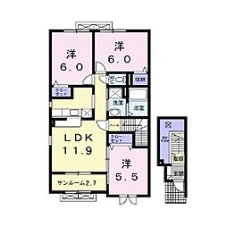 アネシス・ルナC 3LDKの間取図画像